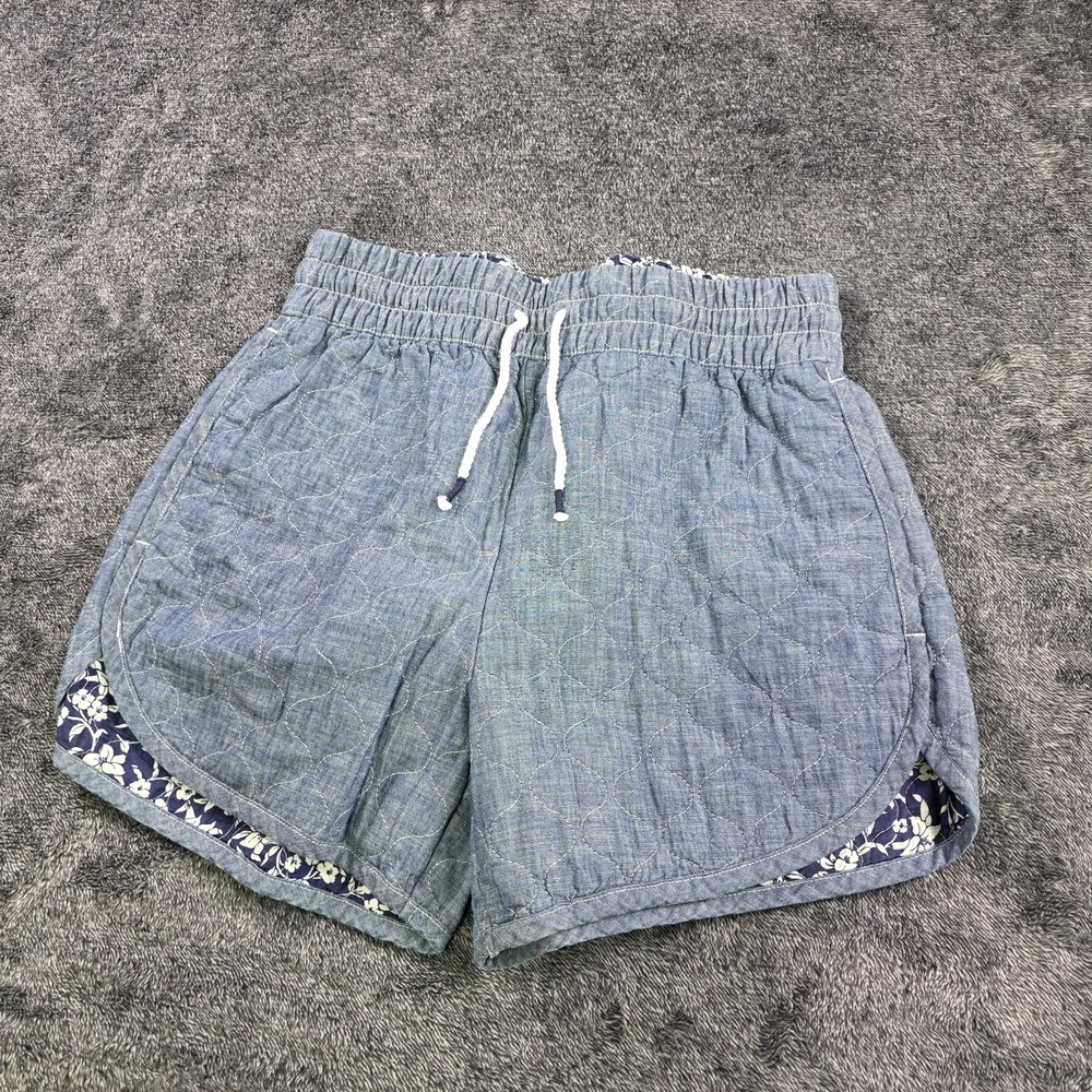 Polo Ralph Lauren Quilted Chambray Drawstring Shorts Womens S Cottage Chic